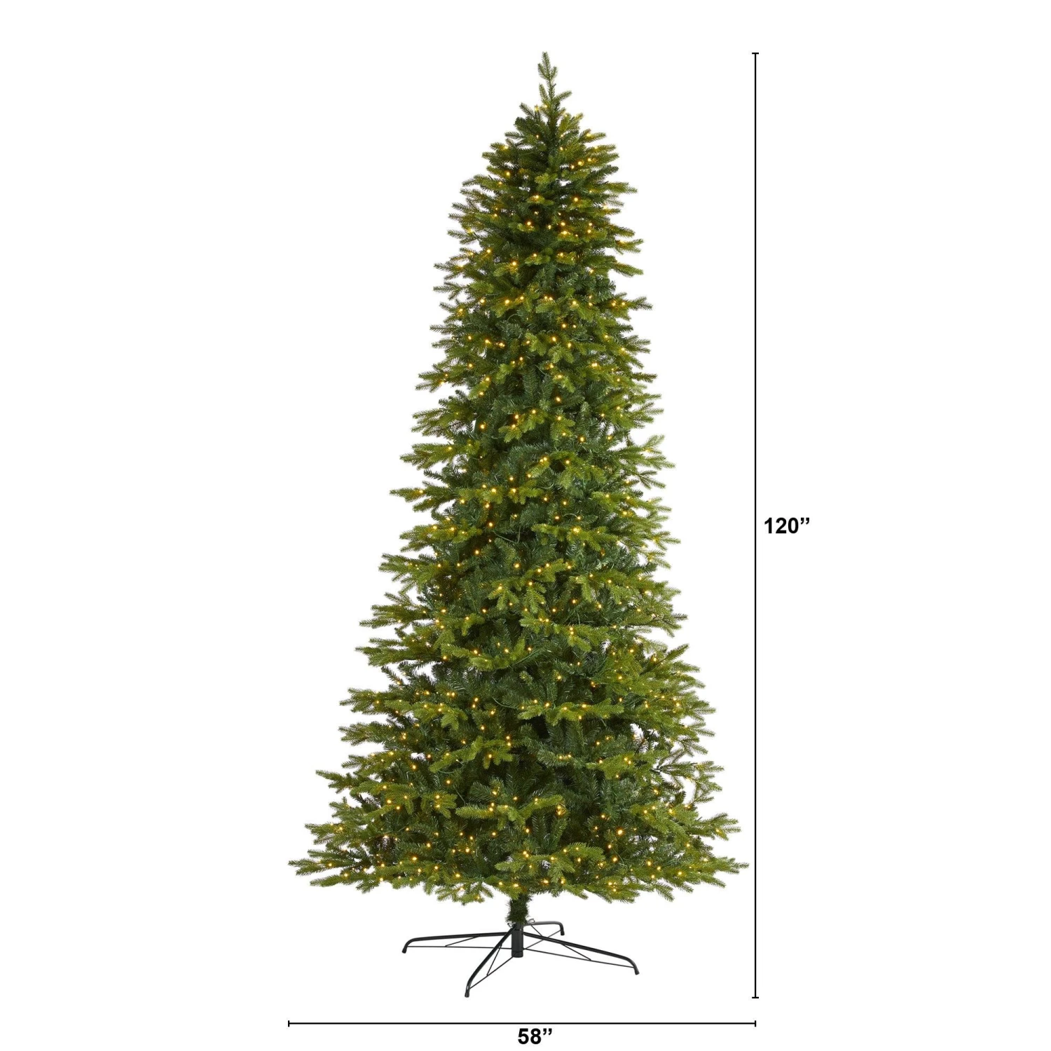 10’ Belgium Fir “Natural Look” Artificial Christmas Tree With 1050 Clear LED Lights - Image 2