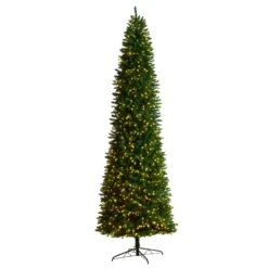 11β Slim Green Mountain Pine Christmas Tree With 950 Clear LED Lights And 2836 Bendable Branches