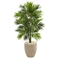 4’ Areca Artificial Palm Tree In Sand Colored Planter