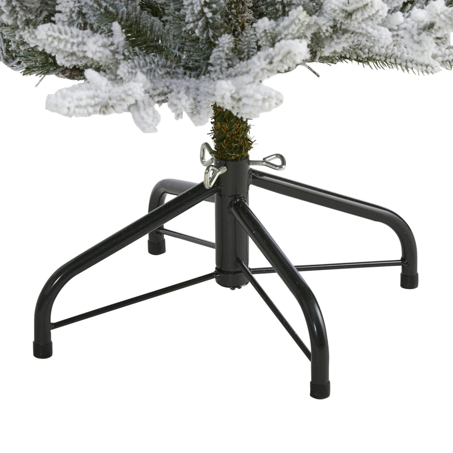 4’ Flocked Fraser Fir Artificial Christmas Tree With 300 Warm White Lights And 967 Bendable Branches - Image 4