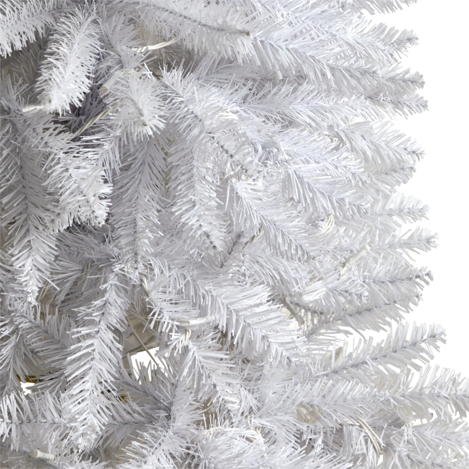4β Slim White Artificial Christmas Tree With 100 Warm White LED Lights And 293 Bendable Branches - Image 5