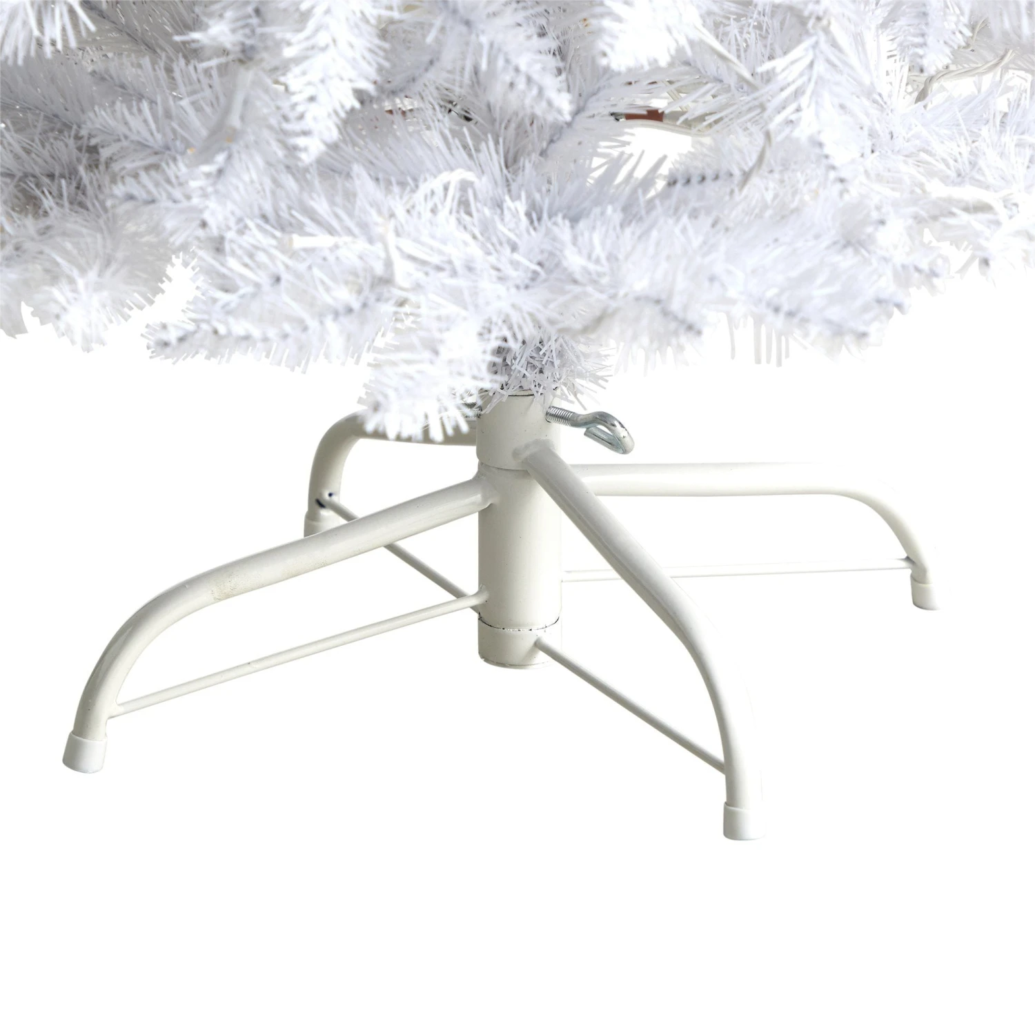 4β Slim White Artificial Christmas Tree With 100 Warm White LED Lights And 293 Bendable Branches - Image 6