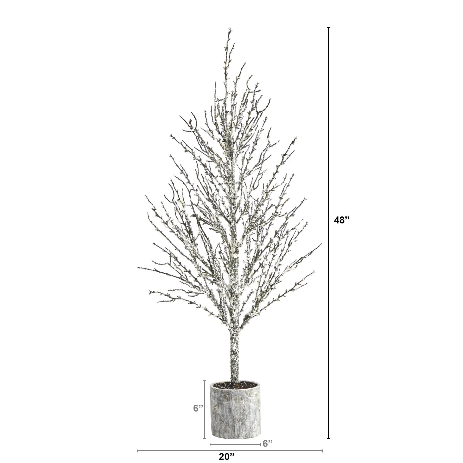 4’ Snowed Twig Artificial Christmas Tree In Decorative Planter - Image 2