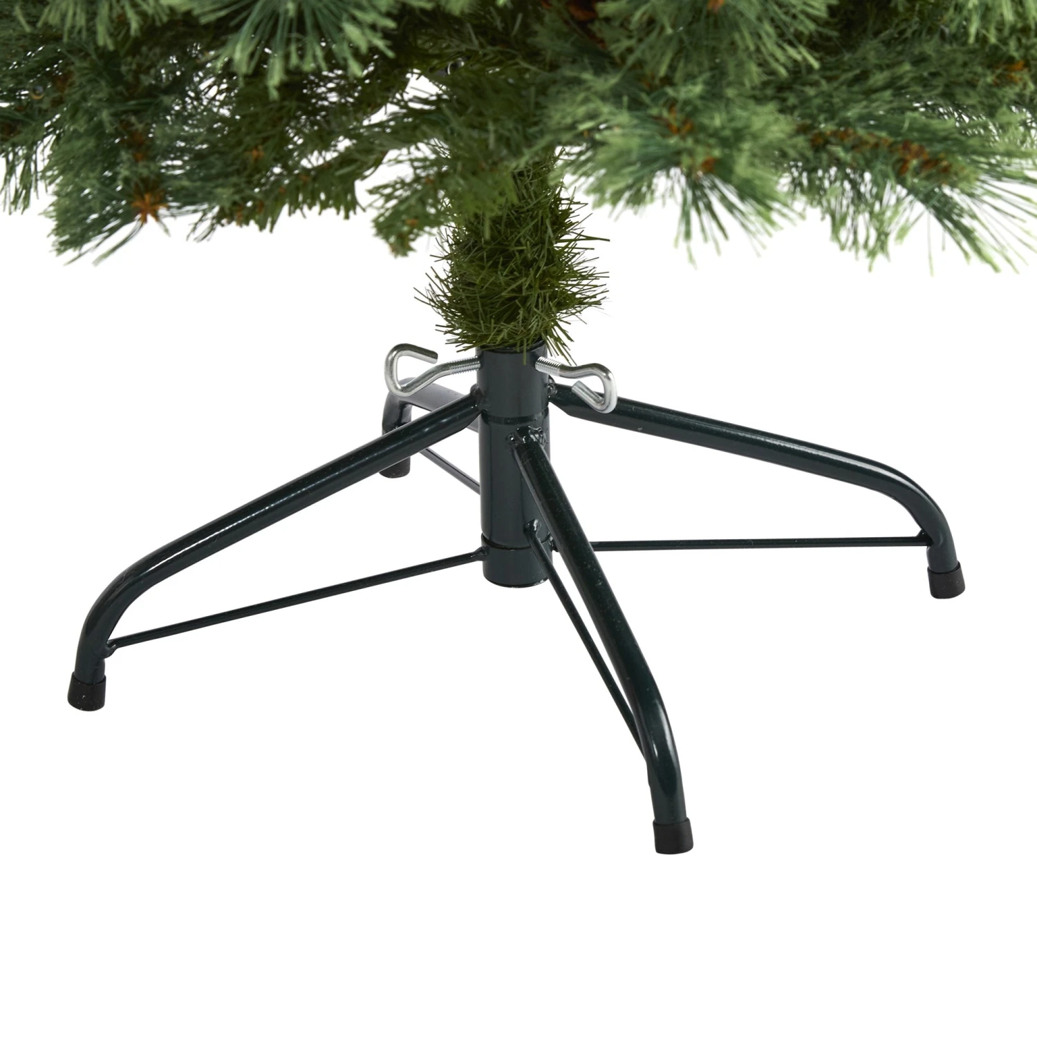 4’ White Mountain Pine Artificial Christmas Tree With 100 Clear LED Lights And Pine Cones - Image 4