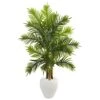 5’ Areca Palm Artificial Tree In White Planter (Real Touch)
