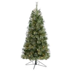 5' Cashmere Slim Artificial Christmas Tree With 250 Warm White Lights And 408 Bendable Branches