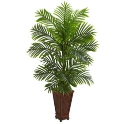 5’ Kentia Palm Artificial Tree In Decorative Planter