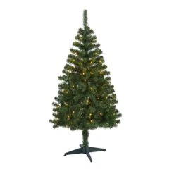 5' Northern Tip Pine Artificial Christmas Tree With 150 Clear LED Lights