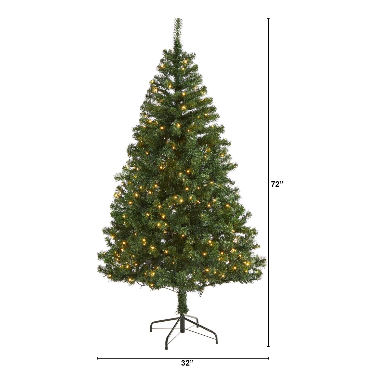 6' Northern Tip Pine Artificial Christmas Tree With 250 Clear LED Lights - Image 2