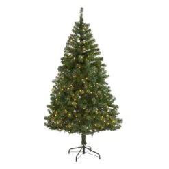 6' Northern Tip Pine Artificial Christmas Tree With 250 Clear LED Lights