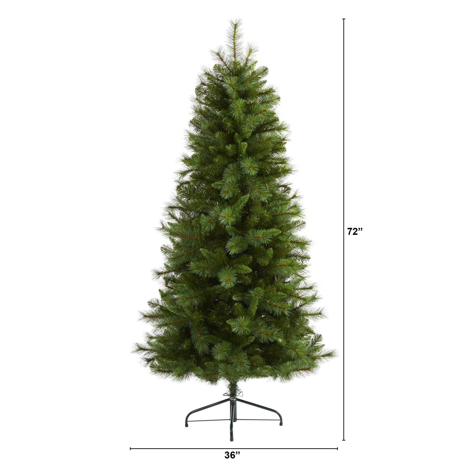 6’ Slim West Virginia Mountain Pine Artificial Christmas Tree With 629 Bendable Branches - Image 2