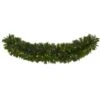 6' X 18” Christmas Pine Extra Wide Artificial Garland With 100 Multicolored LED Lights
