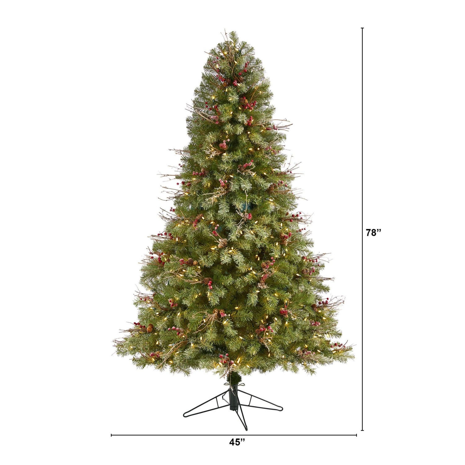 6.5' Lightly Frosted Big Sky Spruce Artificial Christmas Tree - Image 2