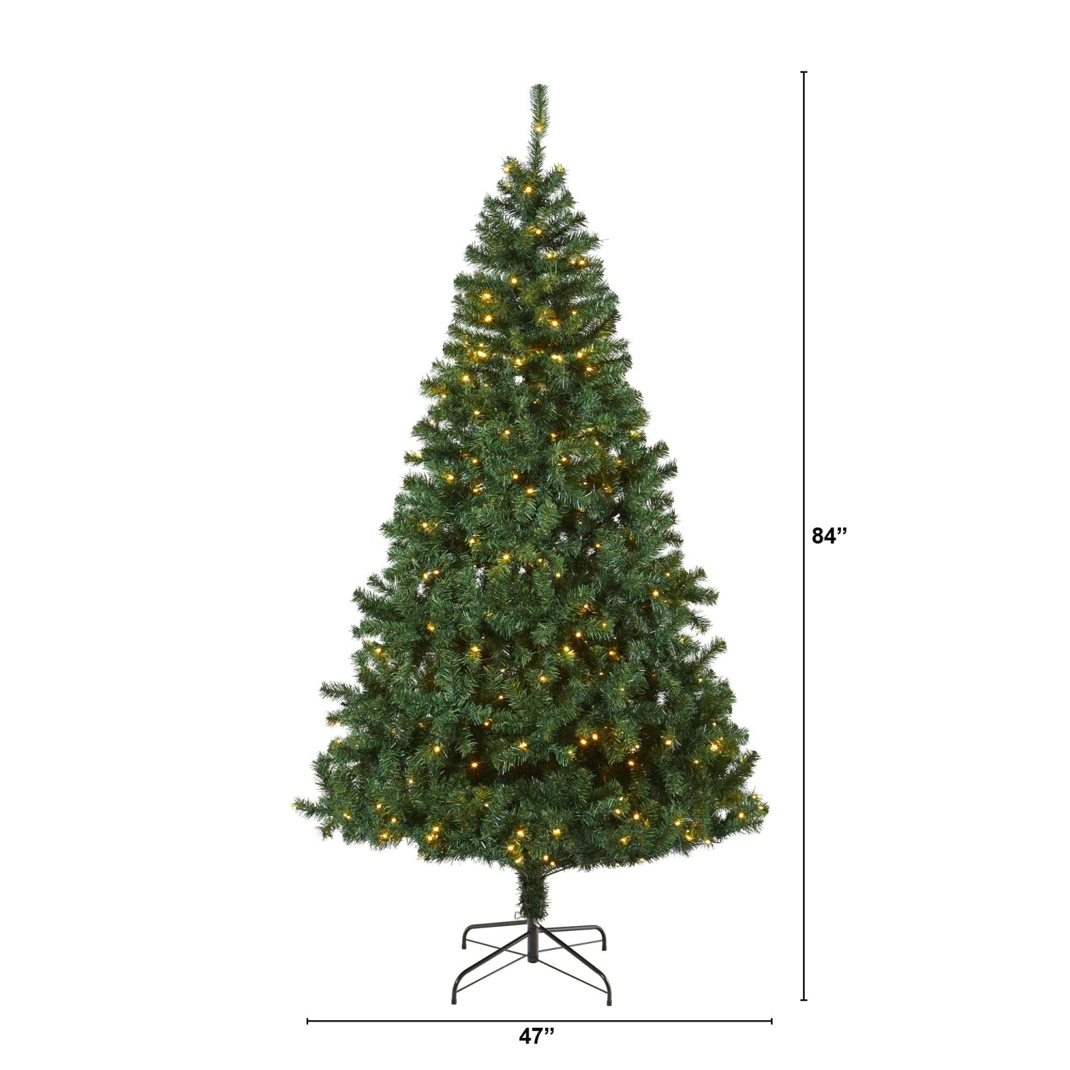 7' Northern Tip Pine Artificial Christmas Tree With 350 Clear LED Lights - Image 2