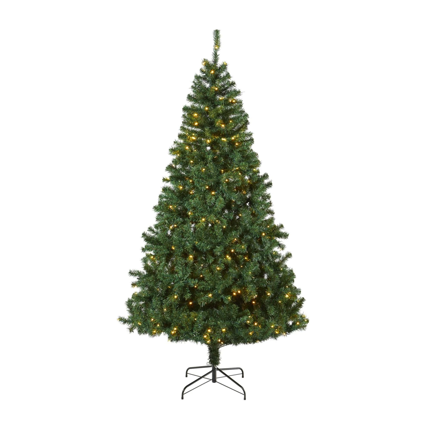 7.5' Northern Tip Pine Artificial Christmas Tree With 400 Clear LED Lights