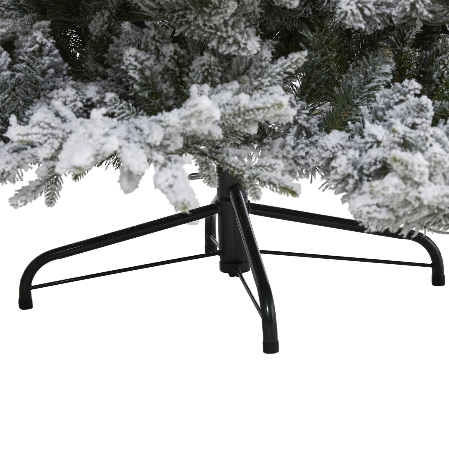 8’ Flocked Fraser Fir Artificial Christmas Tree With 800 Warm White Lights And 4892 Bendable Branches - Image 4