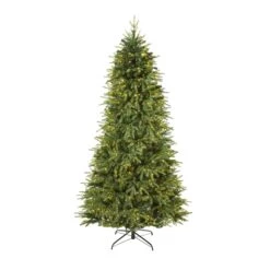 8’ Vancouver Fir “Natural Look” Artificial Christmas Tree With 700 Clear LED Lights And 3470 Bendable Branches